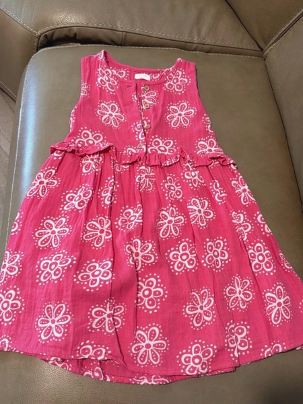 next Pink Floral Ruffle Waist Sundress